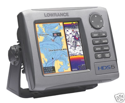 Lowrance HDS-5 эхолот+GPS (50/200 kH)